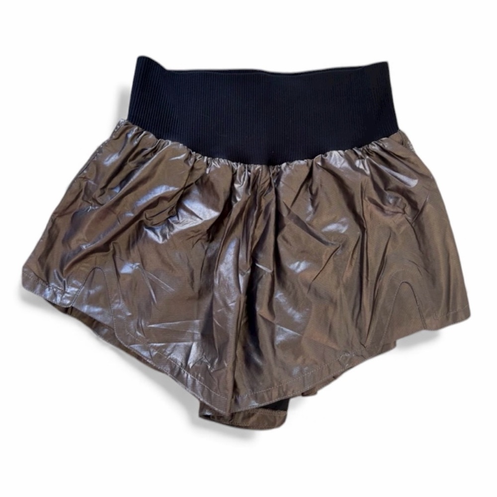 Free People movement Carpe Diem metallic bronze shorts, NWT - Picture 4 of 5